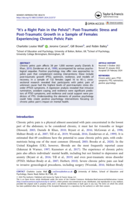 'It's a Right Pain in the Pelvis!': post-traumatic stress and post-traumatic growth in a sample of females experiencing chronic pelvic pain