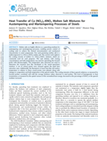 Heat transfer of Ca (NO3)2-KNO3 molten salt mixtures for austempering and martempering processes of steels