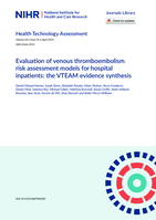 Evaluation of venous thromboembolism  risk assessment models for hospital  inpatients: the VTEAM evidence synthesis