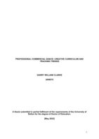 Professional commercial dance:  creative curriculum tracking trends.