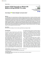 Impact of Job Insecurity on Work–Life Balance during COVID-19 in India
