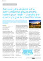 Addressing the elephant in the room: economic growth and the nation's poor health - changing the economy's goal for a healthier future