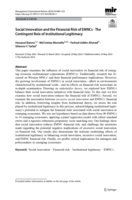 Social Innovation and the Financial Risk of EMNCs - The Contingent Role of Institutional Legitimacy