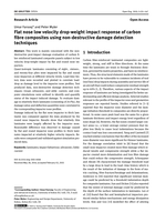 Flat nose low velocity drop-weight impact response of carbon fibre composites using non-destructive damage detection techniques