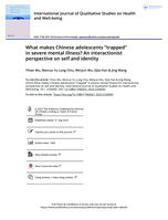 What makes Chinese adolescents "trapped" in severe mental illness? An interactionist perspective on self and identity