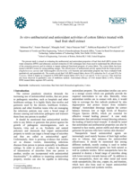 In vitro antibacterial and antioxidant activities of cotton fabrics treated with bael fruit shell extract