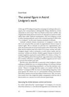 The animal figure in Astrid Lindgren’s work