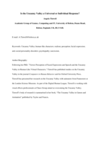 Is the uncanny valley a universal or individual response?