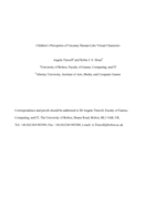 Children’s perception of uncanny human-like virtual characters