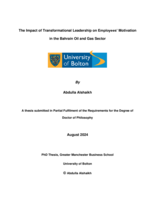 The Impact of Transformational Leadership on Employees’ Motivation  in the Bahrain Oil and Gas Sector