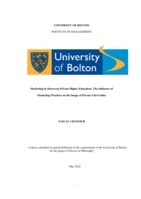 Marketing in Moroccan Private Higher Education: The Influence of Marketing  Practices on the Image of Private Universities