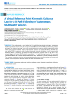 A Virtual Reference Point Kinematic Guidance Law for 3-D Path-Following of Autonomous Underwater Vehicles