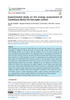 Experimental study on the energy assessment of CombiSave device for hot water control