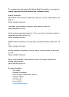 The variable relationship between the National Early Warning Score on admission to hospital, the primary discharge diagnosis, and in-hospital mortality