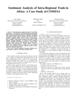 Sentiment Analysis of Intra-Regional Trade in Africa: A Case Study of COMESA