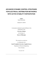Advanced dynamic control strategies for electrical distribution networks with active stability participation
