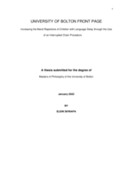 Increasing the Mand Repertoire of Children with Language Delay through the Use of an Interrupted Chain Procedure