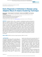 Early Diagnosis of Alzheimer's Disease using Adaptive Neuro K-means Clustering Technique