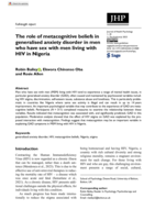 The role of metacognitive beliefs in generalised anxiety disorder in men who have sex with men living with HIV in Nigeria