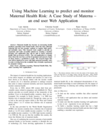 Using Machine Learning to predict and monitor Maternal Health Risk: A Case Study of Materna – an end user Web Application