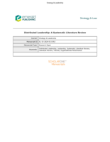 Distributed leadership: a systematic literature review