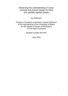 Advancing the understanding of colour  contrast and product design for blind  and partially sighted people