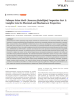 Palmyra Palm Shell (Borassus flabellifer) Properties Part 2: Insights Into Its Thermal and Mechanical Properties