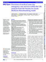 Provision of medical same day emergency care services within the UK: analysis from the Society for Acute Medicine Benchmarking Audit