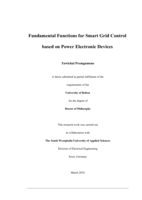 Fundamental Functions for Smart Grid Control based on Power Electronic Devices