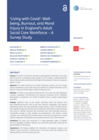 'Living with Covid': Well-being, Burnout, and Moral Injury in England's Adult Social Care Workforce - A Survey Study
