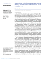 Misclassifying and differentiating metacognitive therapy: conceptual and methodological issues in Stenzel et al