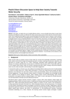 Playful Citizen Discussion Space to Help Steer Society Towards Water Security