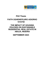 The impact of housing policies on sustainable residential real estate in Abuja, Nigeria: a case study of indigenous women in Chittagong