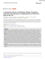 A Systematic Review of Substance Misuse Treatment Processes and Outcomes as Implemented in Prisons for Men in the UK