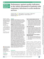 Performance against quality indicators in the initial assessment of patients with respiratory infections in acute medicine services