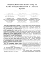 Integrating behavioural science using the Psycho-Intelligence framework in connected systems