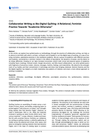 Collaborative Writing as Bio-Digital Quilting: A Relational, Feminist Practice Towards "Academia Otherwise"