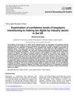Examination of confidence levels of taxpayers transitioning to making tax digital by industry sector in the UK