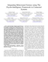 Integrating behavioural science using the Psycho-Intelligence framework in connected systems