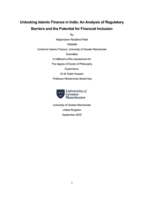 Unlocking Islamic finance in India:  an analysis of regulatory barriers and the potential for financial inclusion