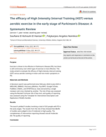 The efficacy of High Intensity Interval Training (HIIT) versus aerobic exercise in the early stage of Parkinson’s Disease: A Systematic Review