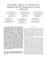 Emotionally Adaptive AI Companions for Supporting Routine Management in Autistic Adolescents