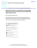 Beyond Connexions: an agenda for young people and ways into work under the present-day Labour government