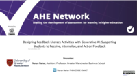 Designing feedback literacy activities with generative AI: supporting students to receive, internalise, and act on feedback