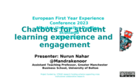 Chatbots for student learning experience and engagement