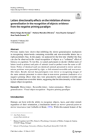 Letters directionality effects on the inhibition of mirror generalization in the recognition of objects: evidence from the negative priming paradigm