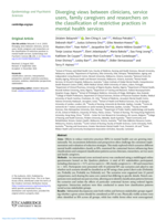 Diverging views between clinicians, service users, family caregivers and researchers on the classification of restrictive practices in mental health services
