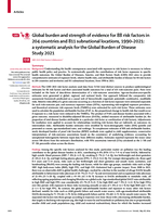 Global burden and strength of evidence for 88 risk factors in 204 countries and 811 subnational locations, 1990-2021: a systematic analysis for the Global Burden of Disease Study 2021