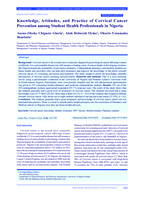 Knowledge, Attitudes and Practice of Cervical Cancer Prevention among Student Health Professionals in Nigeria