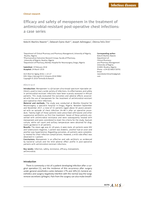 Efficacy and safety of meropenem in the treatment of antimicrobial-resistant post-operative chest infections: a case series